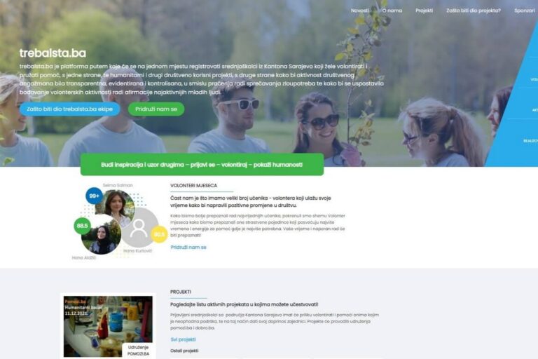 Web platforma za „Trebalsta.ba“